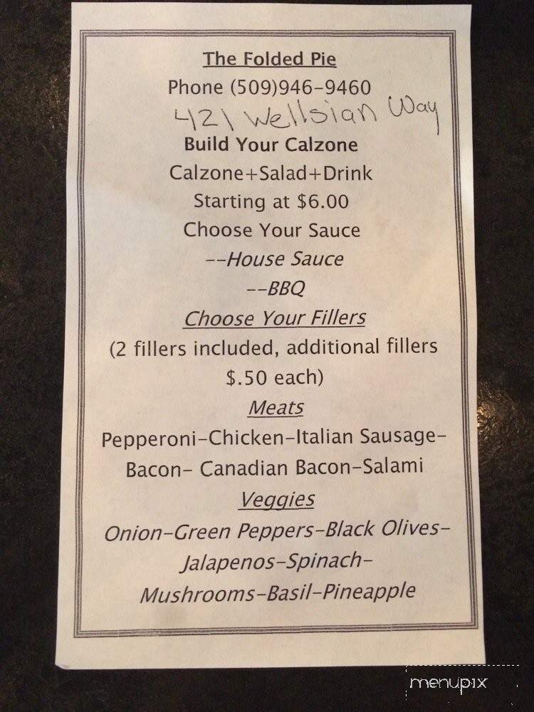 Folded Pie - Richland, WA menu_pic