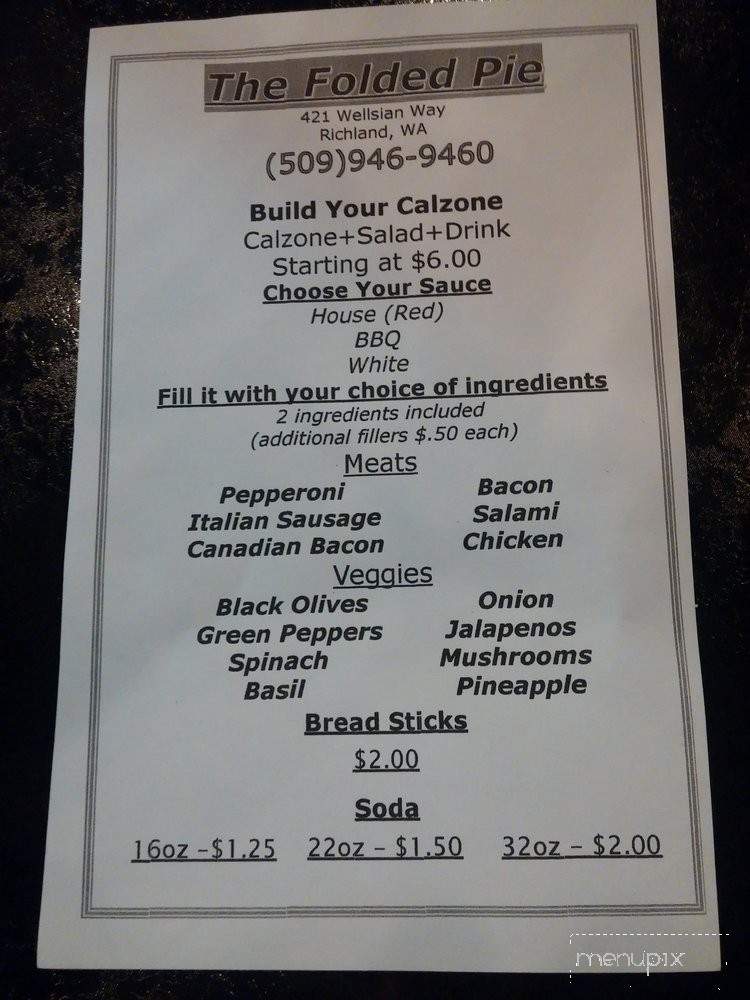Folded Pie - Richland, WA menu_pic