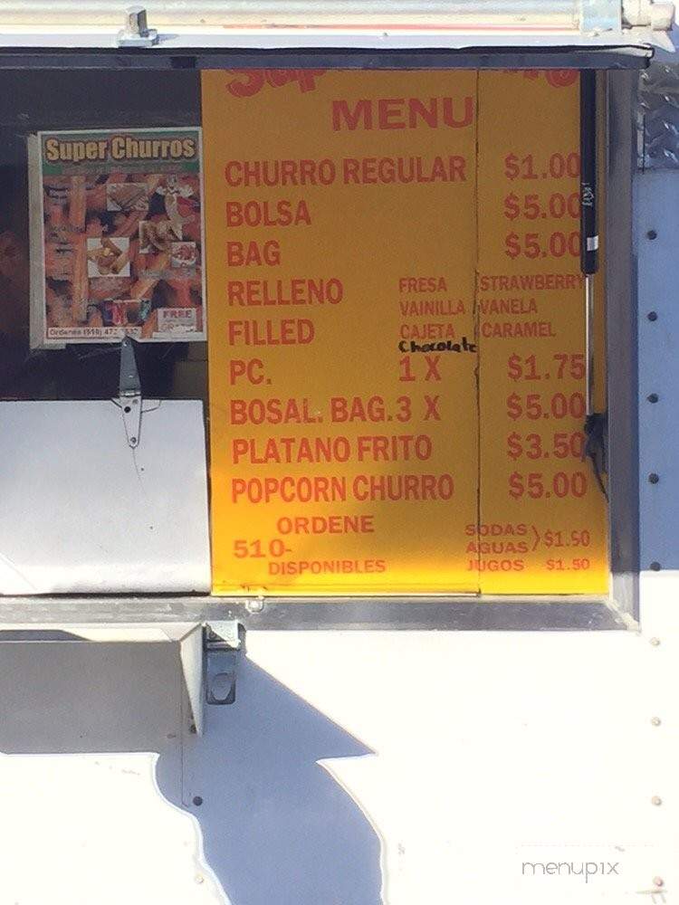 Super Churros - Richmond, CA menu_pic