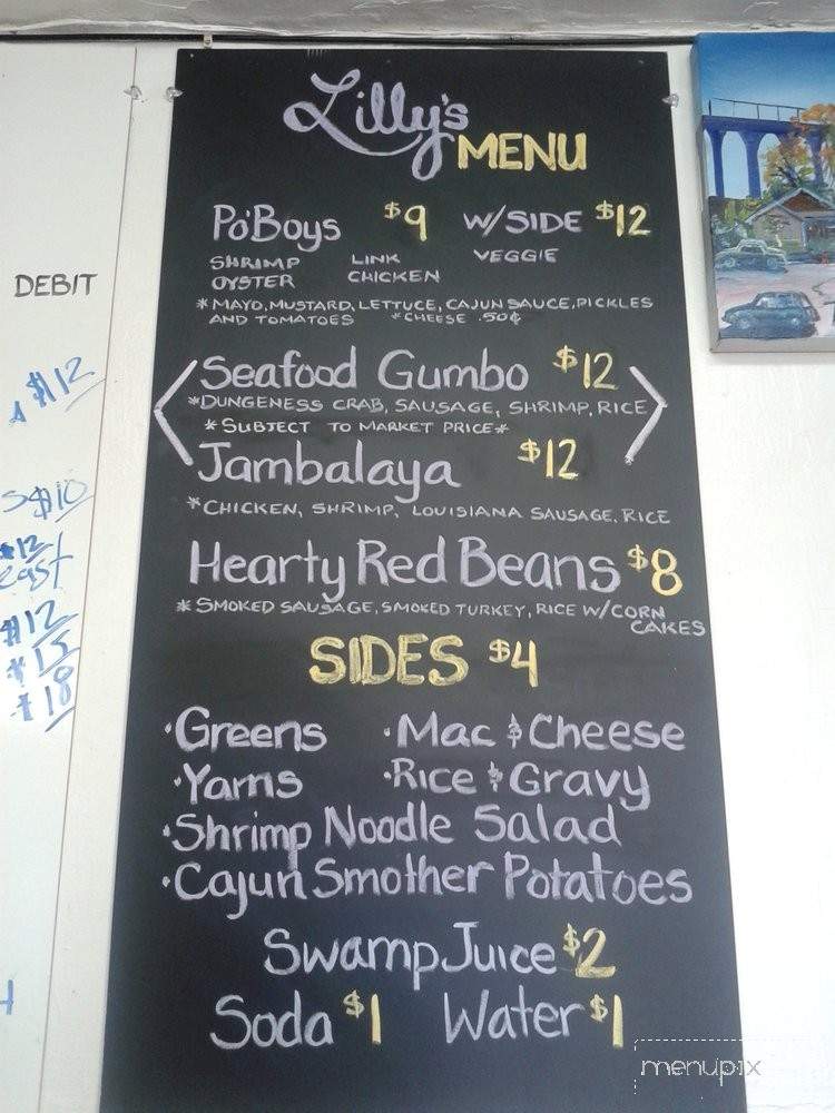 Lilly's New Orleans Cafe - Richmond, CA menu_pic