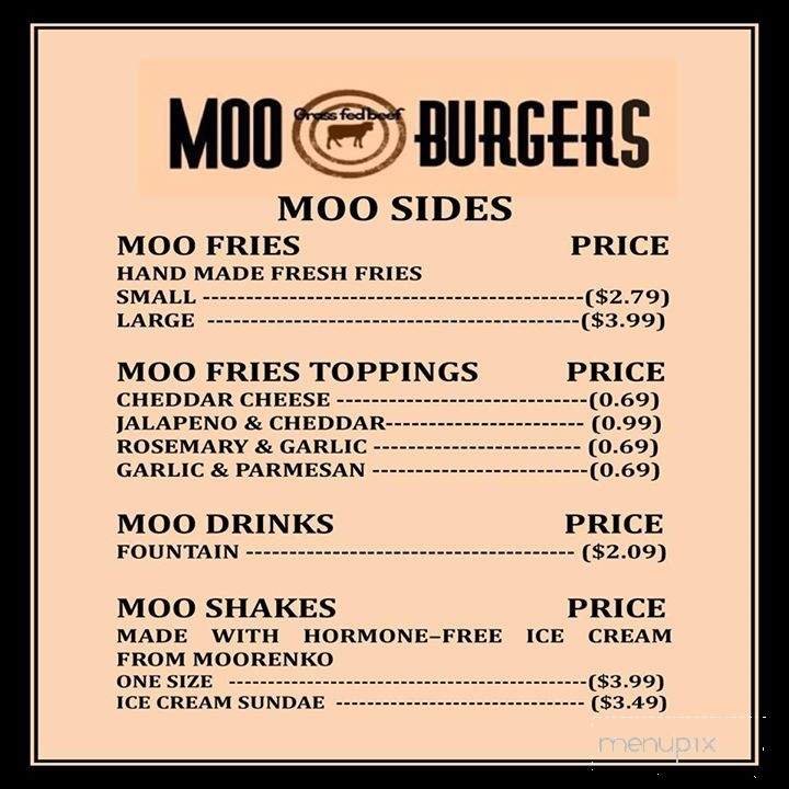 Moo Burger - Richmond, VA menu_pic