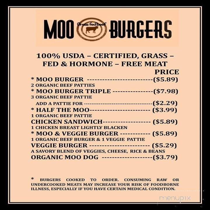 Moo Burger - Richmond, VA menu_pic