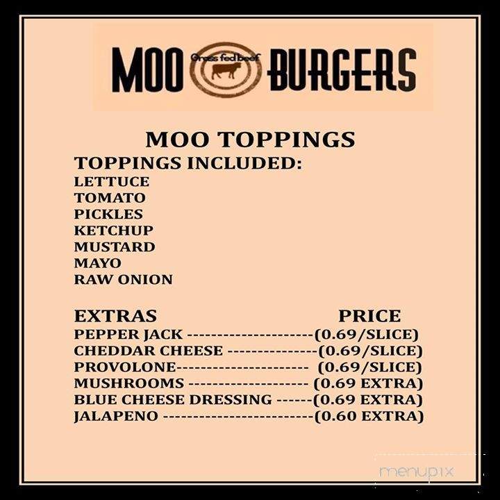 Moo Burger - Richmond, VA menu_pic
