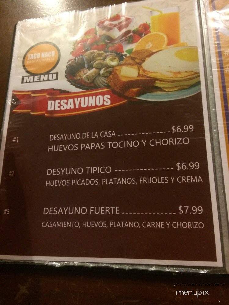 El Tako Nako - Richmond, VA menu_pic