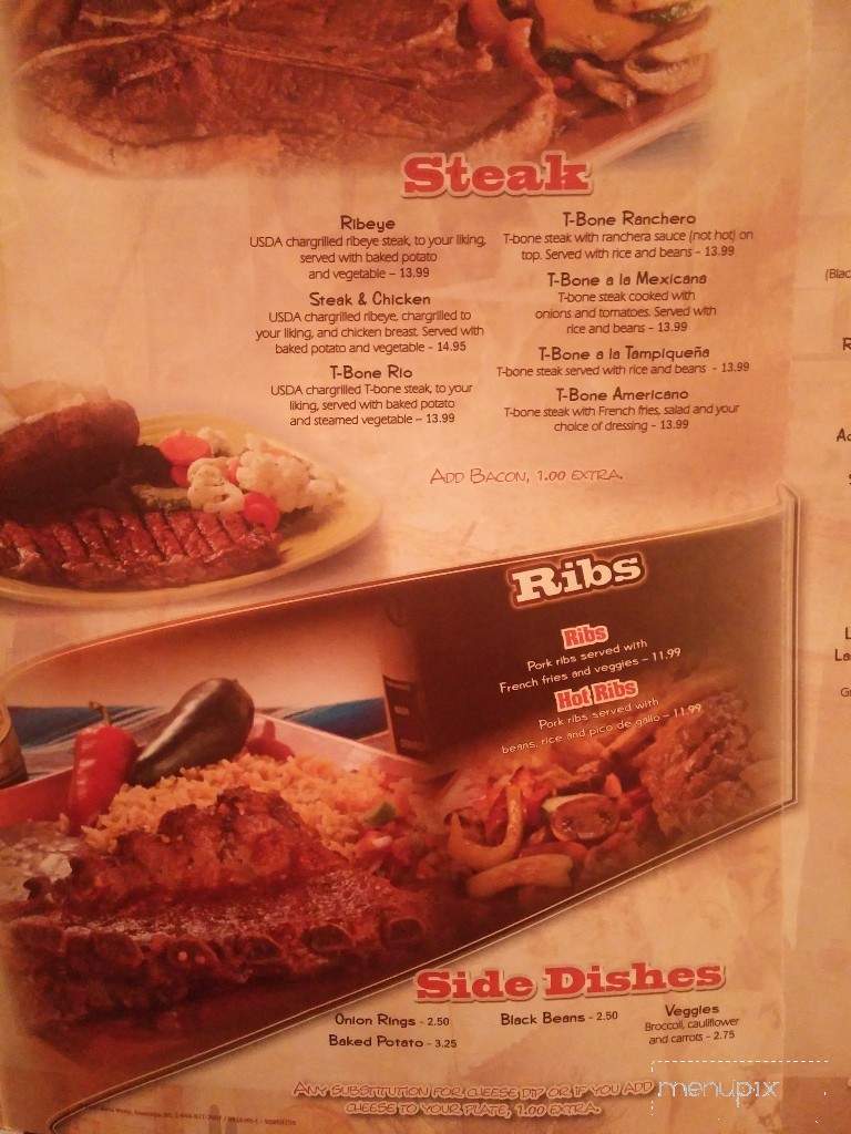 El Rio Mexican Grill - Roanoke, VA menu_pic