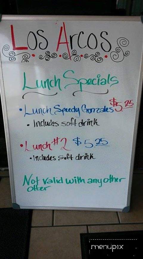 Los Arcos Mexican Food & Tequila Bar - Rolla, MO menu_pic