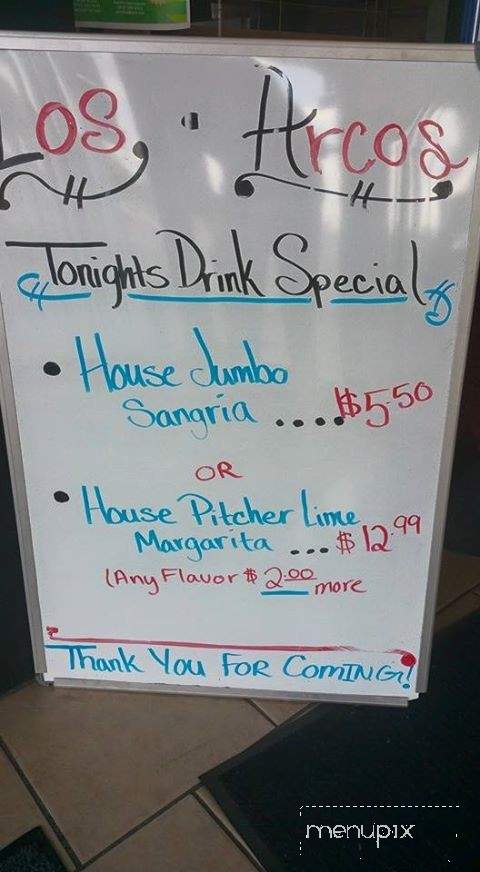 Los Arcos Mexican Food & Tequila Bar - Rolla, MO menu_pic
