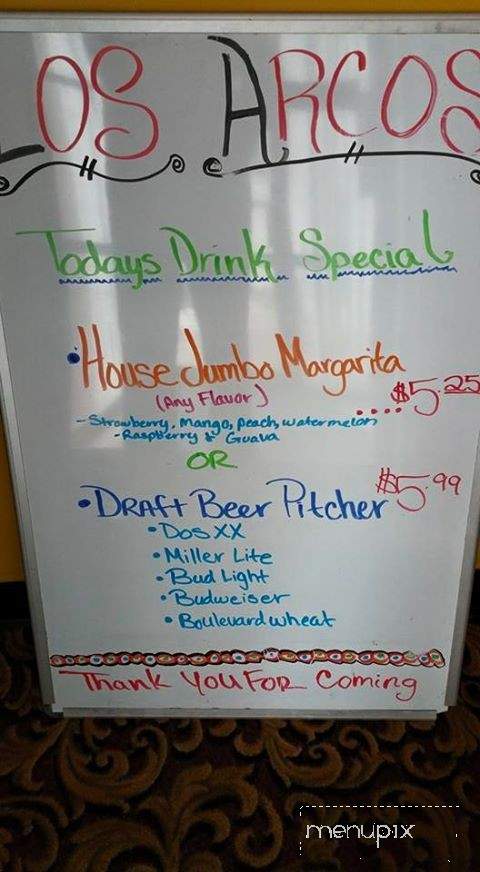 Los Arcos Mexican Food & Tequila Bar - Rolla, MO menu_pic