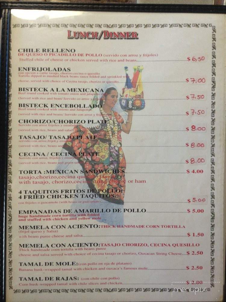 El Sason Mexican Restaurant - Rosemead, CA menu_pic