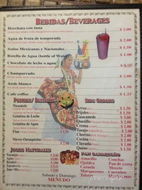 El Sason Mexican Restaurant - Rosemead, CA menu_pic