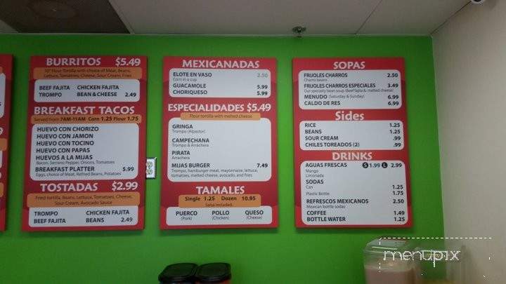 Mijas Taqueria - Rowlett, TX menu_pic