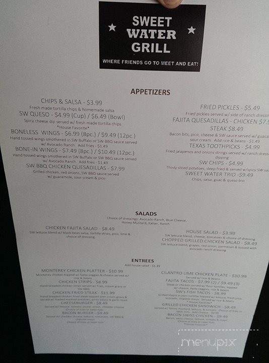 Sweetwater Grill - Royse City, TX menu_pic