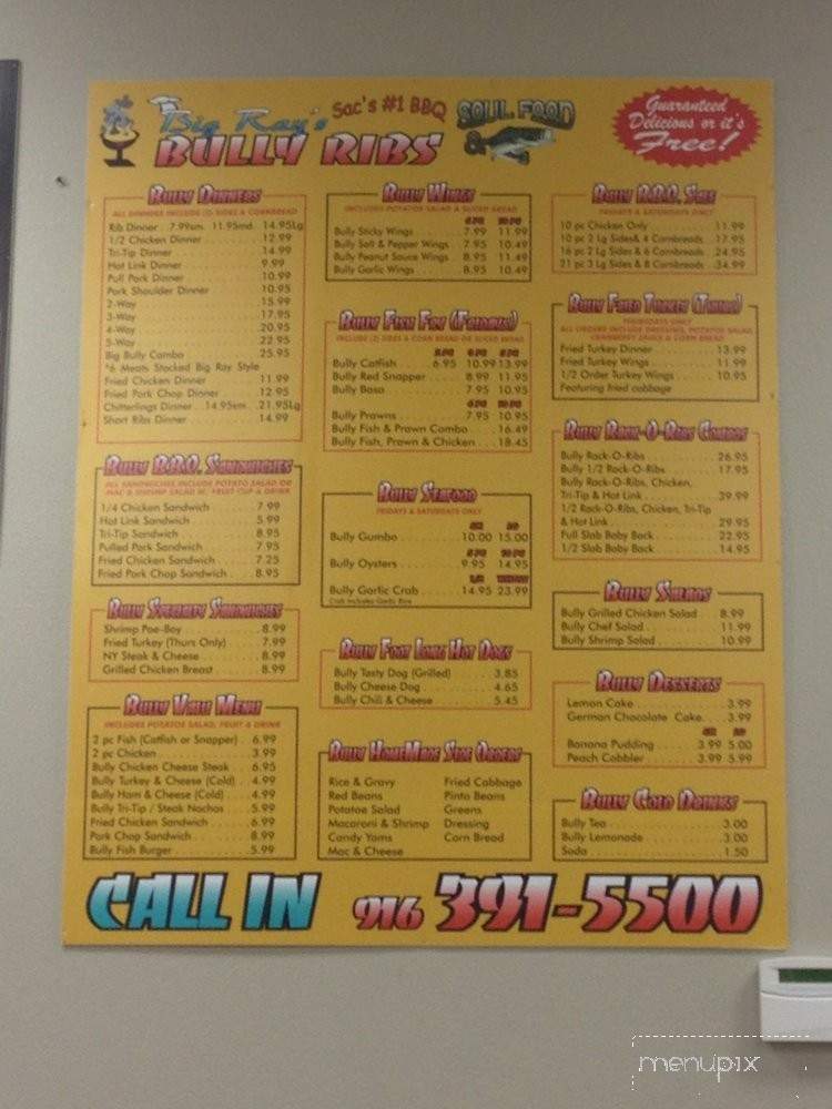 Bully Ribs - Sacramento, CA menu_pic