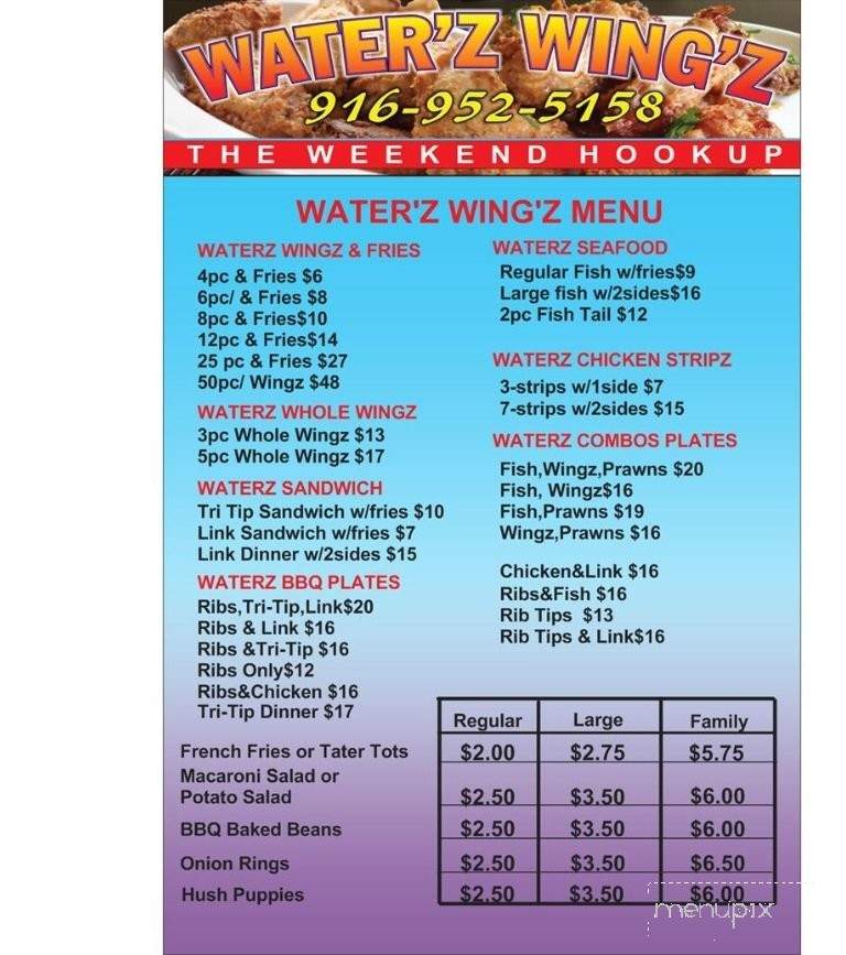 Water'Z Wing'Z - Sacramento, CA menu_pic