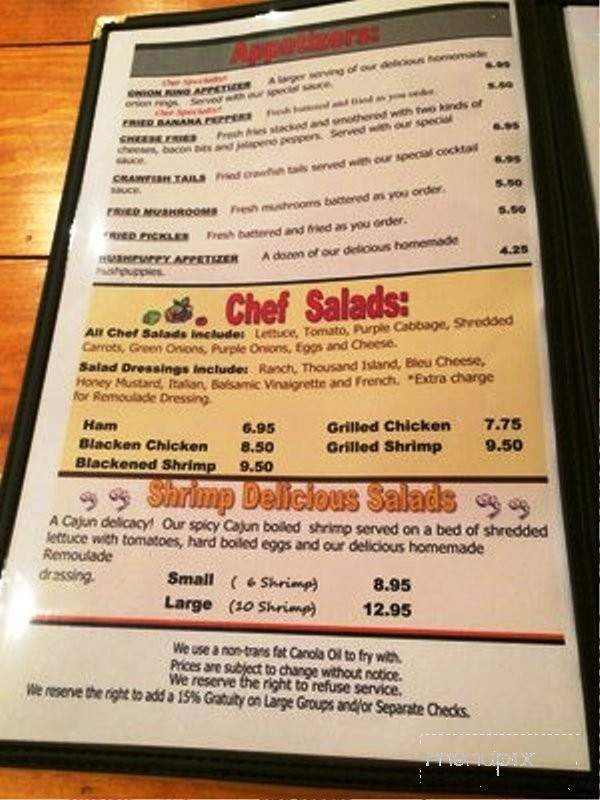 Robans Steak and Seafood Restaurant - Saint Francisville, LA menu_pic