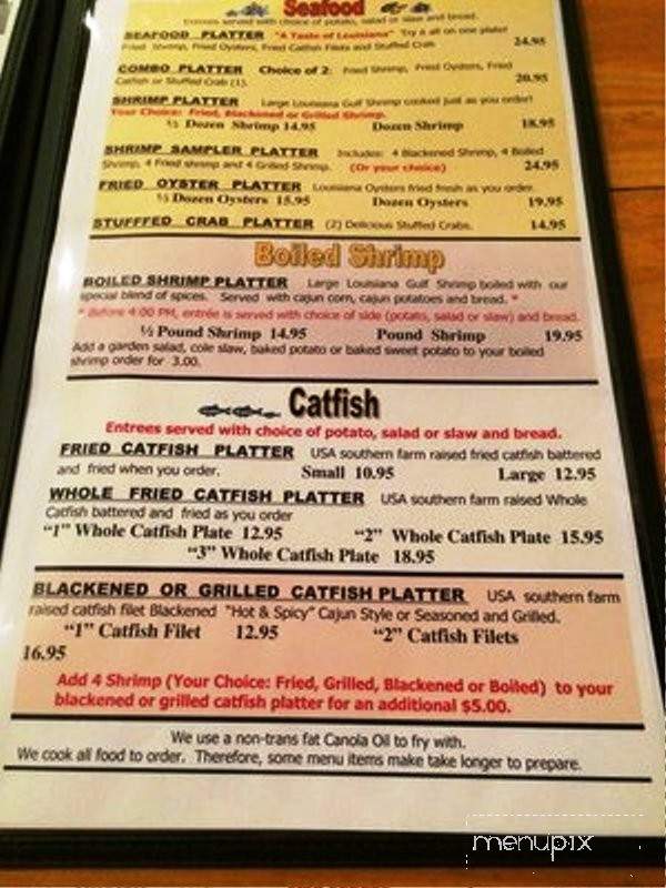 Robans Steak and Seafood Restaurant - Saint Francisville, LA menu_pic