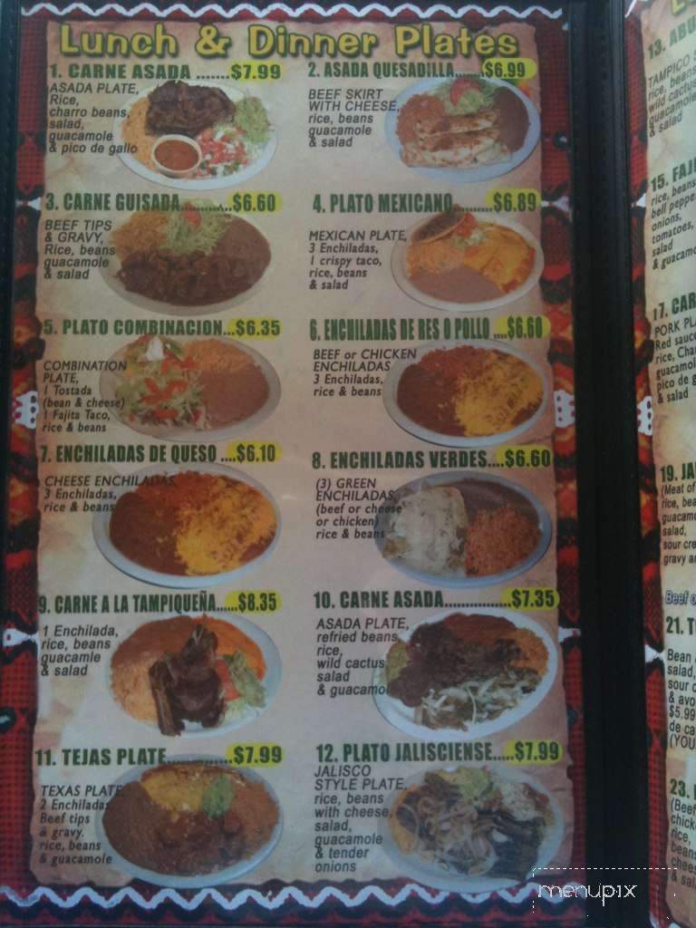 Taqueria El Rodeo - San Antonio, TX menu_pic