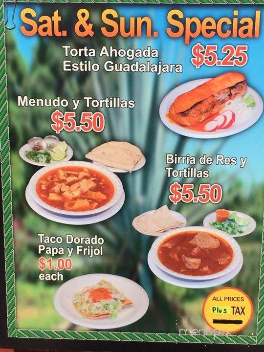 T Taco Mexican Food - San Bernardino, CA menu_pic