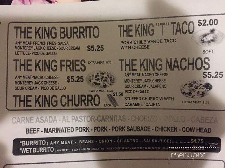 T Taco Mexican Food - San Bernardino, CA menu_pic