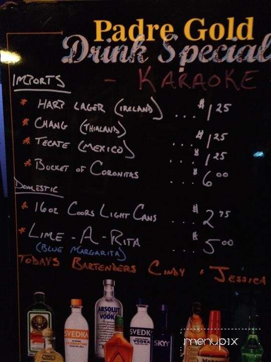 Padre Gold - San Diego, CA menu_pic