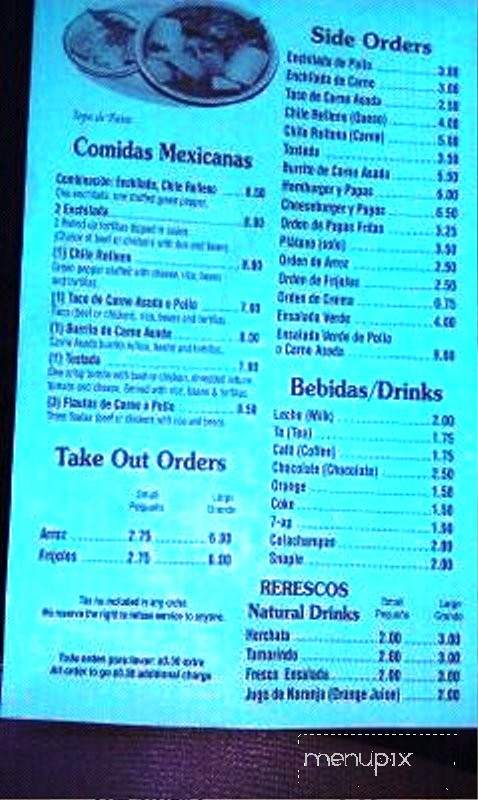 Martita Restaurant - San Francisco, CA menu_pic