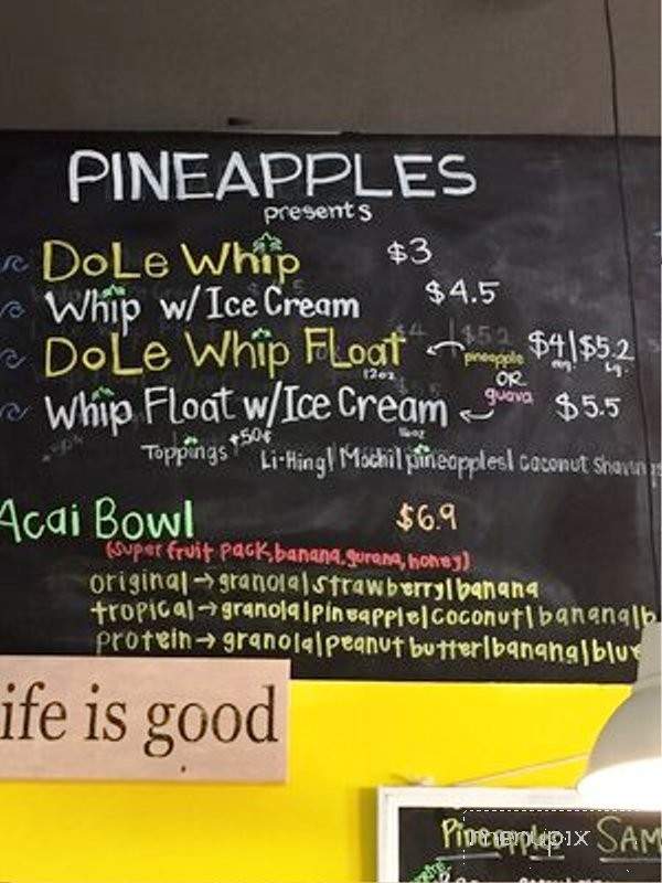 Pineapples - San Francisco, CA menu_pic