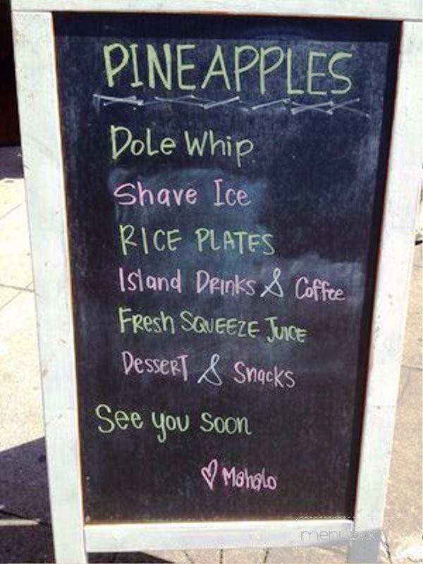 Pineapples - San Francisco, CA menu_pic