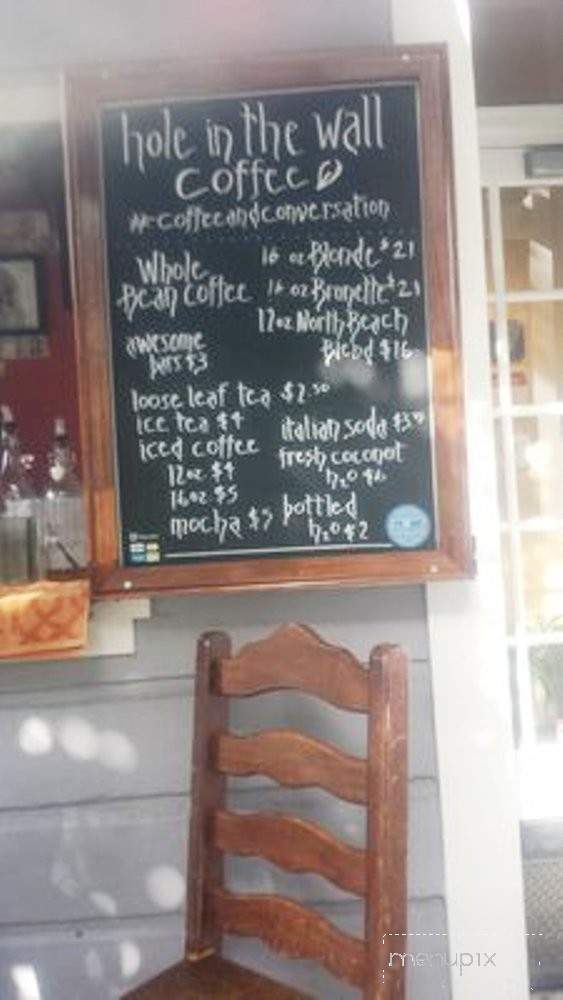 Hole in the Wall Coffee - San Francisco, CA menu_pic
