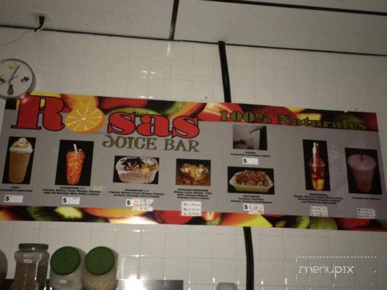 Rosa's Juice Bar - San Jacinto, CA menu_pic