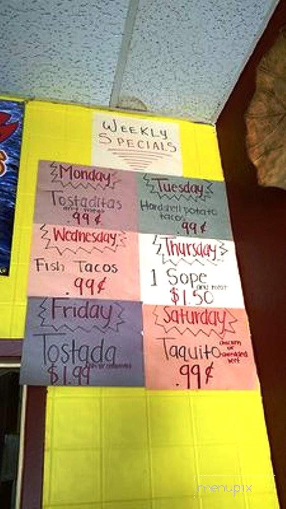 Orozco's Restaurant - San Jacinto, CA menu_pic