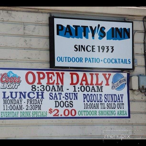 Patty's Inn - San Jose, CA menu_pic