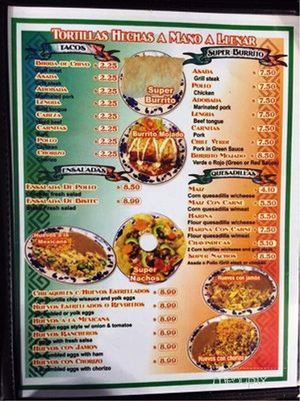 Mendoza's Restaurant - San Jose, CA menu_pic