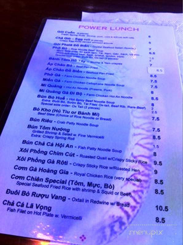 Hoi An Bistro - San Jose, CA menu_pic