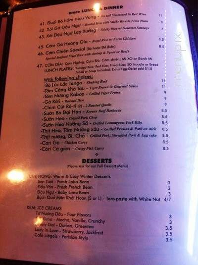 Hoi An Bistro - San Jose, CA menu_pic