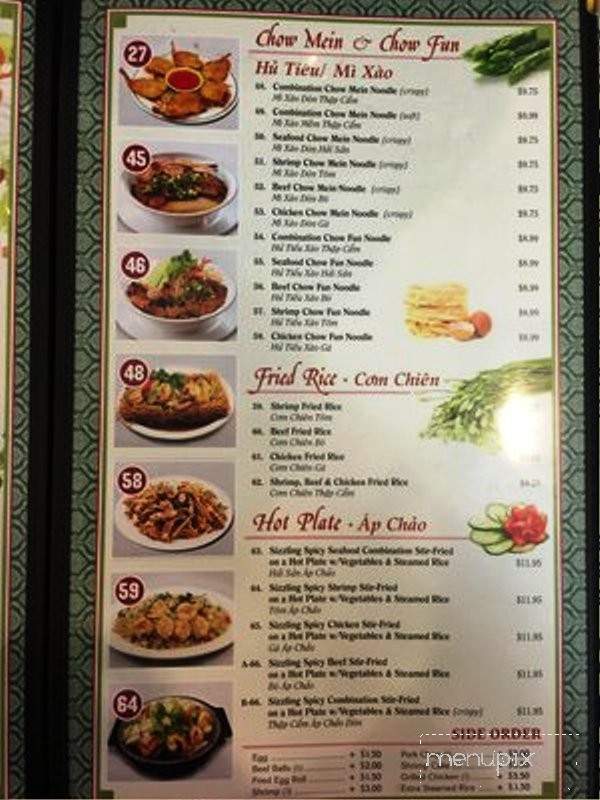 Pho la - San Jose, CA menu_pic