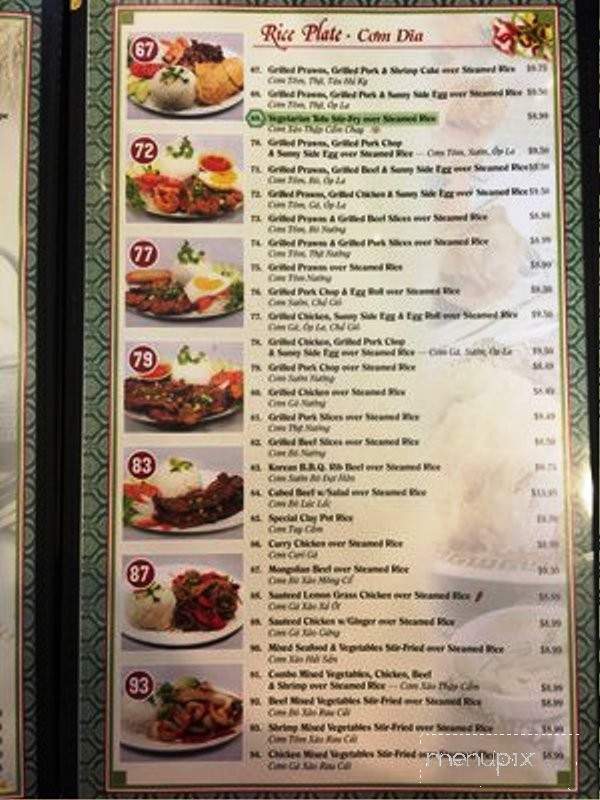 Pho la - San Jose, CA menu_pic