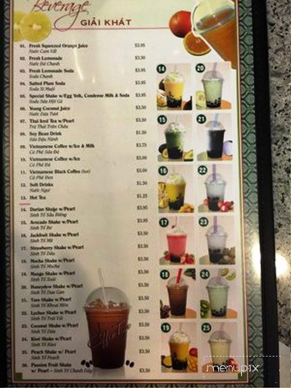 Pho la - San Jose, CA menu_pic