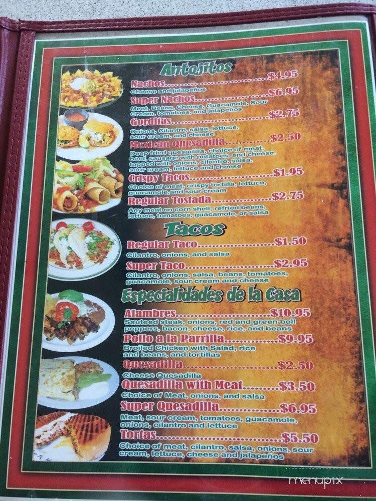 El Rinconcito Chilango - San Leandro, CA menu_pic