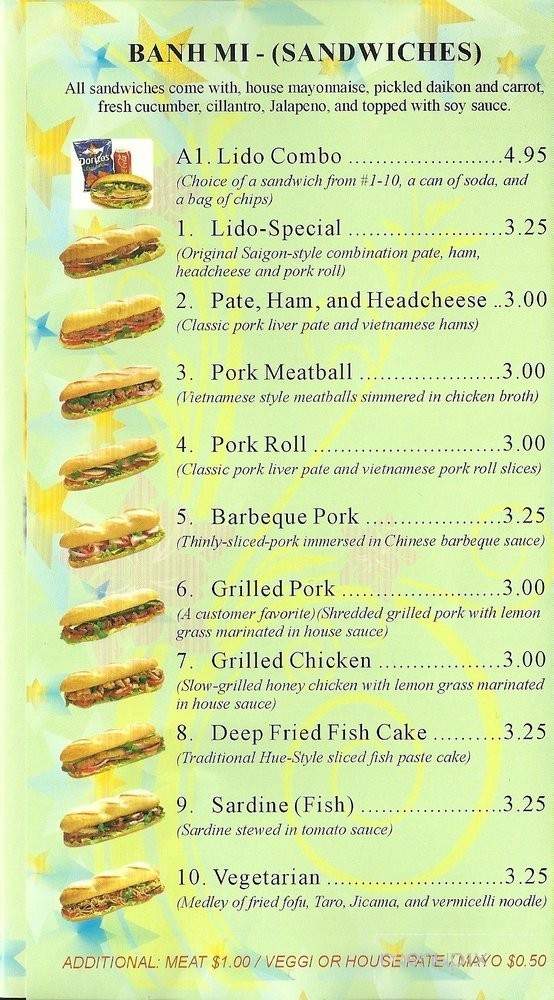 Li do Vietnamese Sandwiches - San Leandro, CA menu_pic