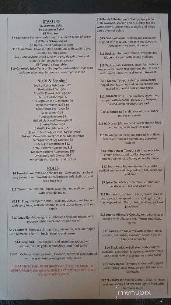 Kyoko Sushi - Sandpoint, ID menu_pic