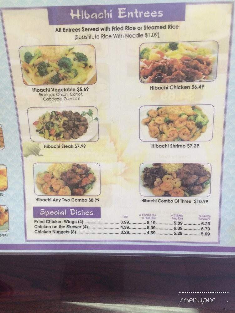 Number 1 Hibachi - Sanford, NC menu_pic