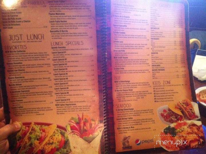 El Burrito Mexican Restaurant - Sanford, NC menu_pic