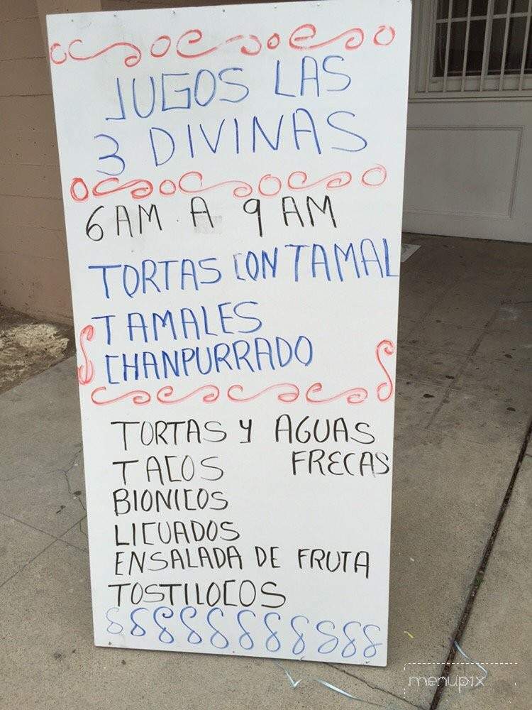 Jugos Las 3 Divinas - Santa Ana, CA menu_pic