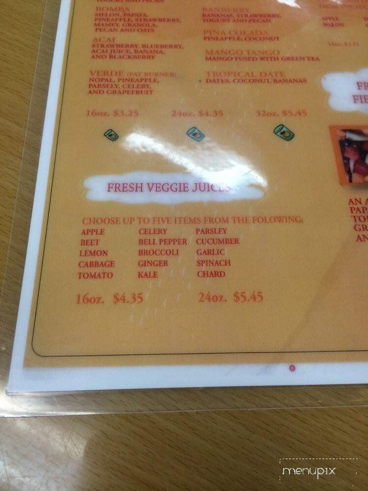 Fiesta Juice - Santa Ana, CA menu_pic