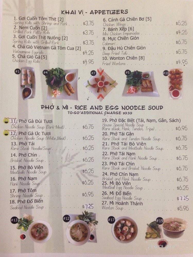 Pho Time - Santa Ana, CA menu_pic