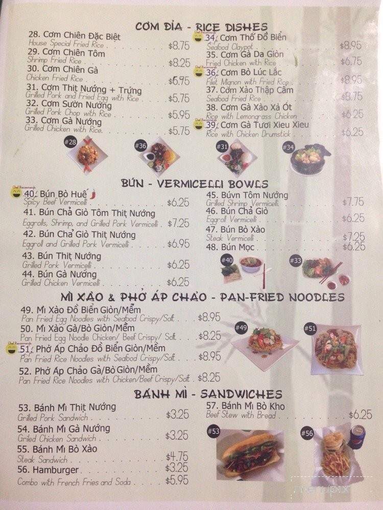 Pho Time - Santa Ana, CA menu_pic