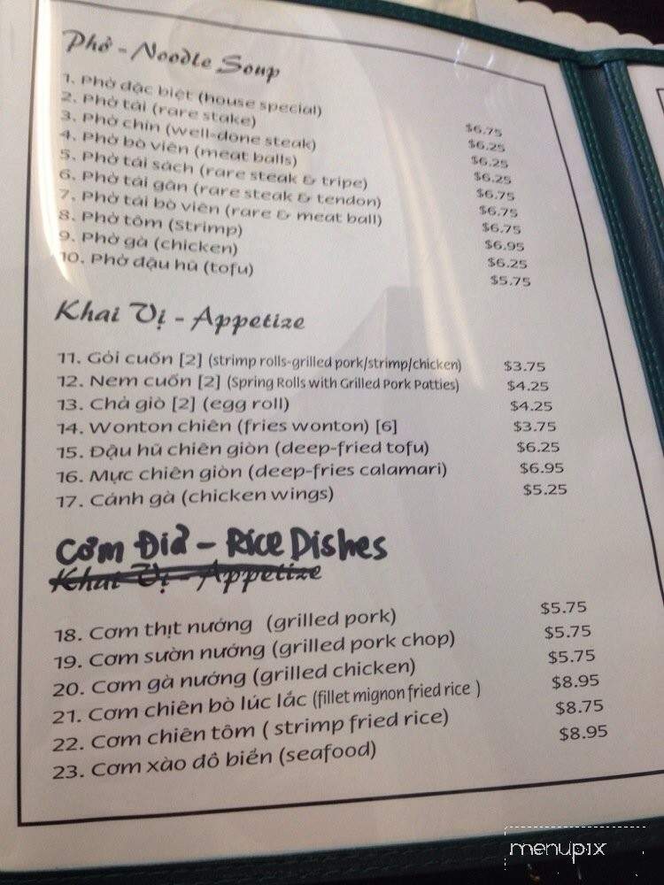 Pho Time - Santa Ana, CA menu_pic