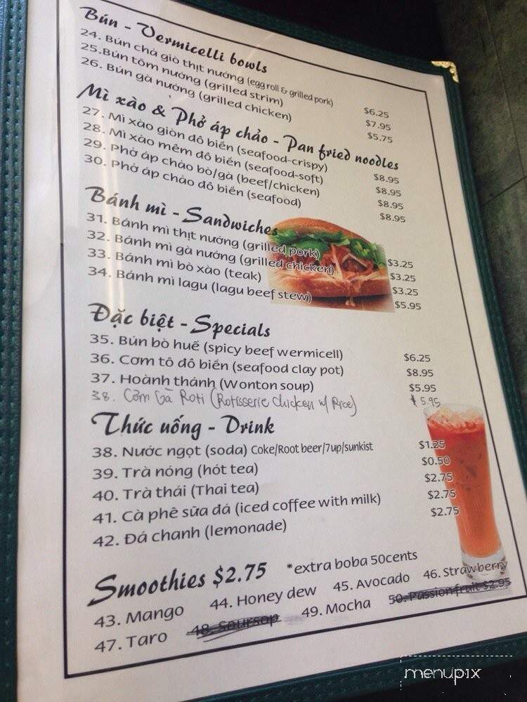 Pho Time - Santa Ana, CA menu_pic