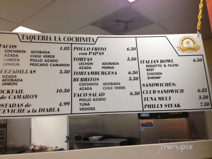 Taqueria la Cochinita - Santa Maria, CA menu_pic