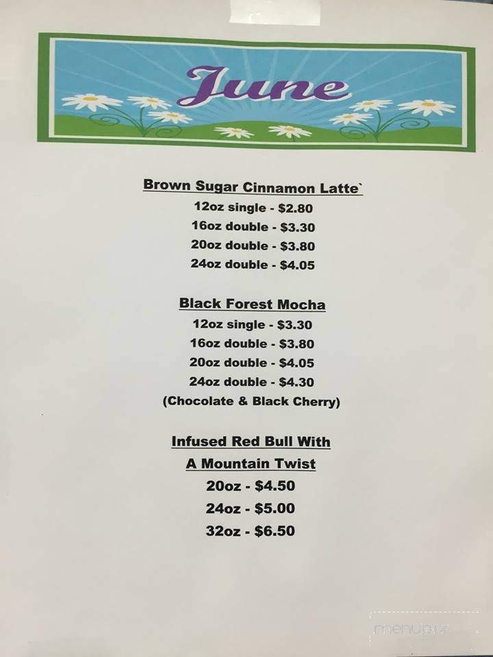 Kandi's Koffee South - Scappoose, OR menu_pic
